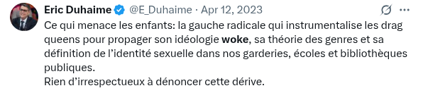 Éric Duhaime n'aime pas le wokisme.